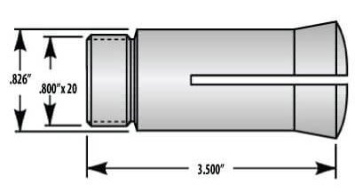4NS Collet 3/8 Round Stepped